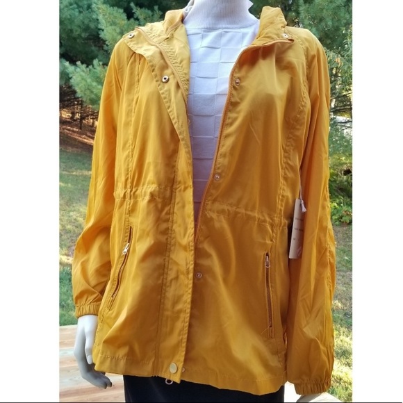 Ci Sono Jackets & Blazers - Ci Sono Mustard Rain Jacket/Coat, L NWT